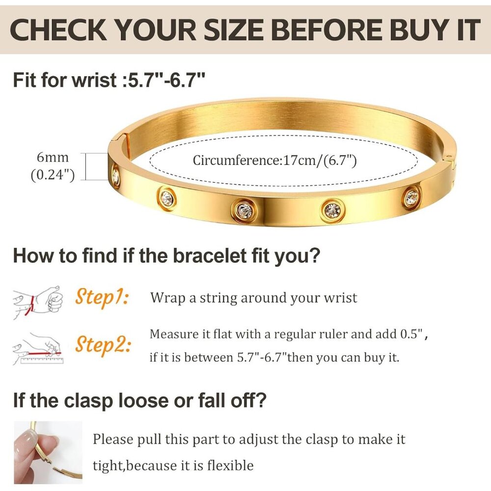 3pcs 18k Gold Stackable Bracelets With Cubic Zirc… - image 6